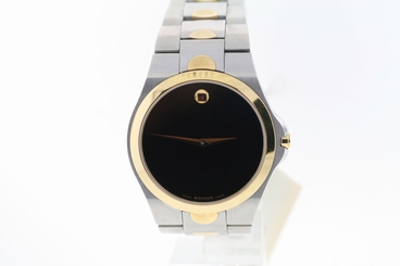 Men's Movado 0605635 Luno Sport Two-tone Stainless Steel Black Dial Watch