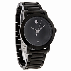 Movado Museum Sport Mens Black Finish Bracelet Swiss Quartz Dress Watch 0606615