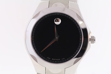 Men's Movado 0606378 LUNO SPORT Stainless Steel Black Dial Watch