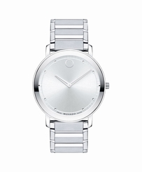 Movado Sapphire 0606881 Quartz Silver Dial Stainless Steel Mens Watch