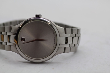 Movado Swiss Stainless Steel Museum 01.1.14.1085 Mens Wristwatch Silver Dial