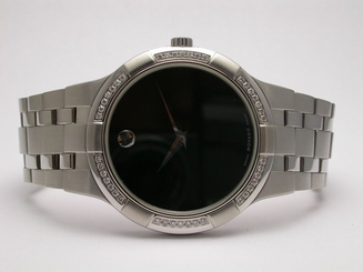 MOVADO 605984 METIO STAINLESS STEEL DIAMOND-SET BEZEL AUTOMATIC MENS WATCH