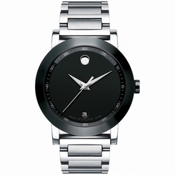 Movado Museum Sport Mens Black Dial SS Swiss Quartz Watch 0606604