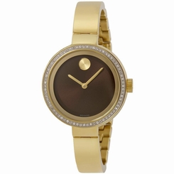 MOVADO WOMEN'S GOLD TONE STEEL BRACELET & CASE SWISS QUARTZ WATCH 3600282