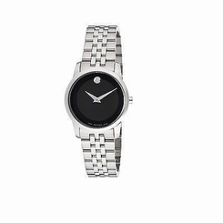 Movado 0606505 Museum Black Dial Steel Bracelet Women's Watch 606505