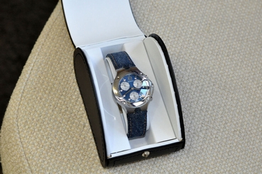 Movado Sports Edition 84C51892 Men's Chronograph Date blue dial sport denim band