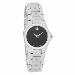 Movado Valeto Ladies Black Dial Swiss Quartz Watch 0605251