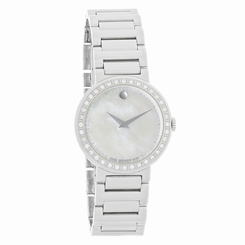 Movado Concerto Series Ladies MOP Diamond Swiss Quartz Watch 0606421