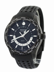 Movado 2600117 Series 800 GMT World Time Bezel Men's Leather Watch New in Box