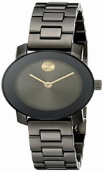  Movado Women's Bold Grey Gold tone Markers Analog Watch 3600236