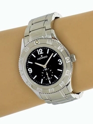 MOVADO STAINLESS STEEL MID-SIZE DUEL DIAL MEN'S WRIST WATCH QUARTZ MODEL 1890