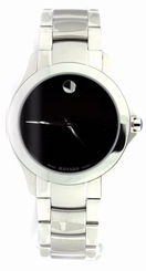 Movado Masino Black Dial Signature Dot Steel Men Watch 0607032- New Arrival Sale