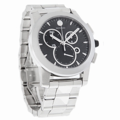 Movado Vizio Mens Carbon Dial Swiss Quartz Chronograph Watch 0606551 885997026284