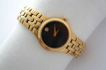 Vintage Movado Museum Gold Plated Ladies Quartz Watch 620