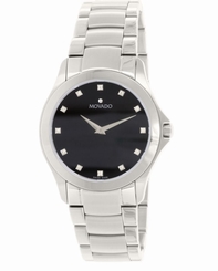 Movado Masino 0606185 Black Dial Stainless Steel Men's Watch