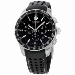 Movado Series 800 Quartz Black Dial Leather Strap Men's Watch 2600096 845960040877