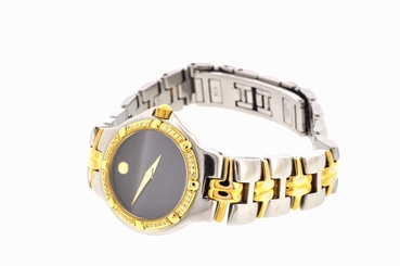 Movado Ladies Two Tone Diamond Quartz Watch