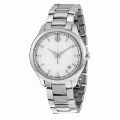 MOVADO WOMEN'S STEEL BRACELET & CASE SWISS QUARTZ MOP DIAL WATCH 0606978