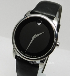 Mens Authentic Swiss Movado Museum Classic Stainless 40mm 0606502 Black Watch