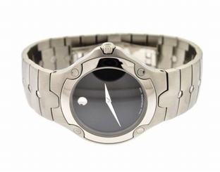 Movado Sports Edition 84 G4 1851 Stainless Steel Black Museum Dial Ladies Watch