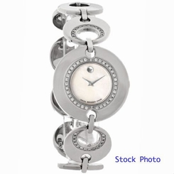 Movado Women's Buleto Diamond Accented Swiss Quartz Watch 0605920 0605934