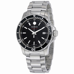 NEW Movado Series 800 Black Dial Stainless Steel Mens Watch 2600135