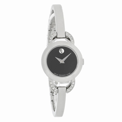 Movado Rondiro Diamond Ladies Black Dial Swiss Quartz Watch 0606798