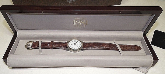 Movado 1881 Suisse Gold Plated & Steel Automatic Wrist Watch