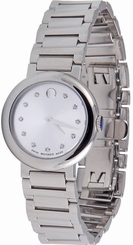 Movado Women's 0606789 "Concerto" Stainless Steel Watch with Diamonds