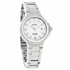 Movado Series 800 Ladies Diamond Mop Dial Stainless Steel Quartz Watch 2600033