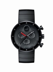 MOVADO EDGE Chronograph Black Brushed Stainless Steel Men's Watch - 42mm