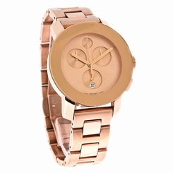  Movado Bold Ladies Rose Gold Swiss Chronograph Quartz Watch 3600077