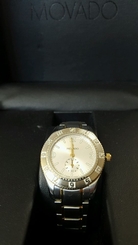 Fake AAA  Ladies Movado Chronograph Watch! 2 Tone Lightly Used w Box & Book! 81 E9 1860 Watch