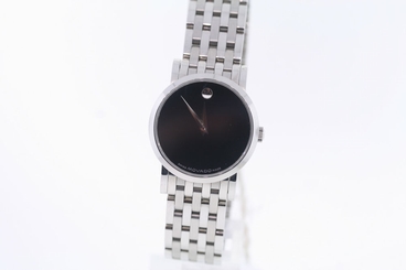 Ladies Movado 0605343 Horwitt Stainless Steel Black Dial Automatic Watch