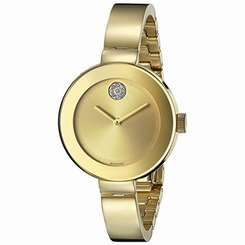 Movado 3600201 Womens Champagne Dial Analog Quartz Watch