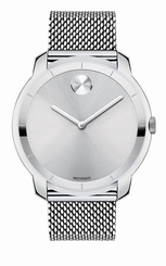 Movado Bold Unisex Stainless Steel Mesh Band Dress Watch 3600260