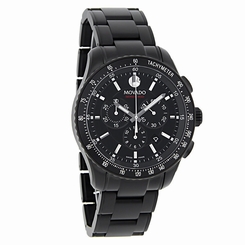 Movado 800 Series Mens Black Finish Swiss Quartz Chronograph Watch 2600107