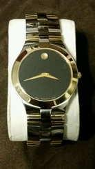 MOVADO MUSEUM B1 G2 1899 TWO TONE MEN'S WATCH SAPHIRE CRYSTAL