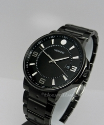 Mens Authentic Swiss Made Movado Pilot 0606809 Black PVD Ion Watch 40 Millimeter