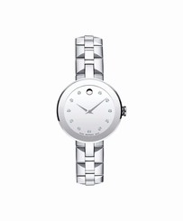 Movado Sapphire 0606814 Grey Dial Stainless Steel Womens Watch