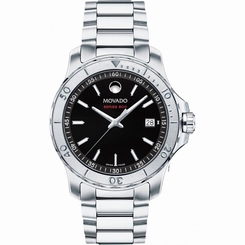 New in Box! MOVADO Series 800 Mens Watch w/ Black Dial 2600115