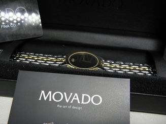 AUTHENTIC Men's Two Tone Movado Watch 81.A2.873. Museum Dail Stainless Steel Ban