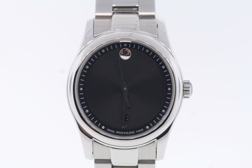 Ladies Movado 0606482 Sportivo Stainless Steel Black Dial Watch