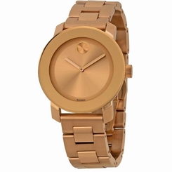 MOVADO BOLD WOMEN'S GOLD TONE STEEL BRACELET SWISS QUARTZ ANALOG WATCH 3600342