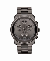 Movado Bold Gunmetal Steel Chronograph Unisex Watch 3600277