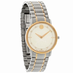 Movado TC Series Ladies Diamond MOP Two Tone Swiss Quartz Watch 0606692