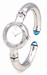 MOVADO 0605475 BARELETO DIAMOND LADIES MIRROR DIAL S/STEEL WATCH $2295.00 RETAIL
