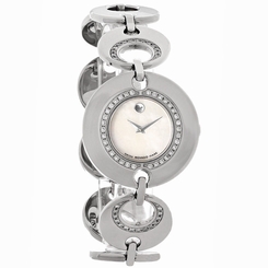Movado Buleto Diamond Ladies MOP Diamond Swiss Quartz Watch 0605934