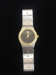 Movado Ladies Sport Diamond Stainless 2 Tone Swiss Quartz Watch