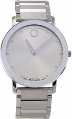 Movado Unisex Swiss Sapphire Stainless Steel Bracelet Watch 40mm 0606881